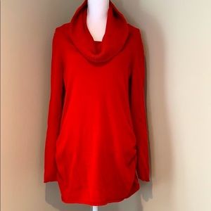 Calvin Klein | Rib Knit Cowl Neck Sweater | Orange | Large